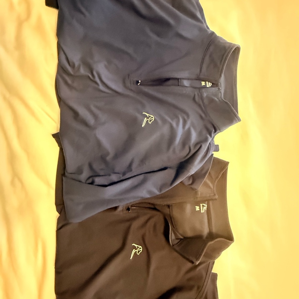 Rhoback Men’s Quarter-Zip Pullovers in Navy and Black